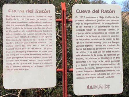 Cueva del Raton sign