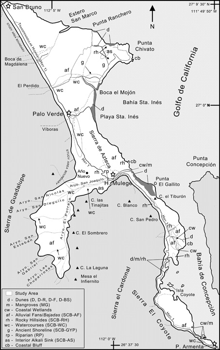 Mulege study area map