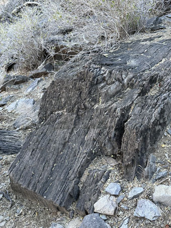 Slabs of slate like rock