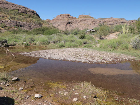 Natural pool in sierras